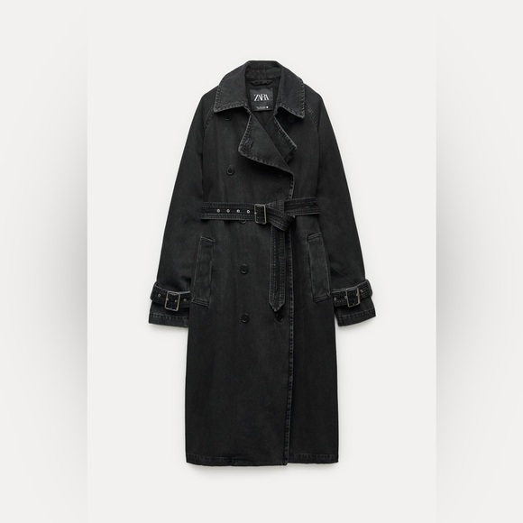 ZARA ~ ZW COLLECTION DENIM TRENCH - Picture 8 of 12